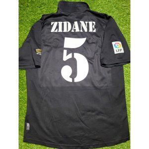 Zidane Real Madrid DEBUT CENTENARY SEASON 2001 2002 Black Away Soccer Jersey M